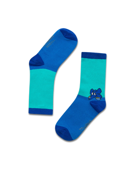 koaa – L'Éléphant « Guck-Guck » – Chaussettes vert/violet/marine