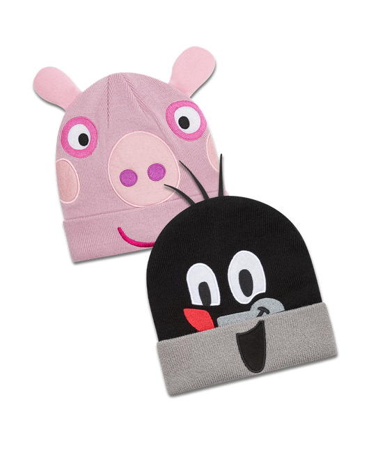 Halloween & Karneval/Fasching Set "Maulwurf + Peppa Mascot Beanie"