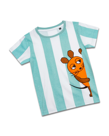 koaa – Die Maus "Guck Guck" Stripes – T-Shirt white/blue