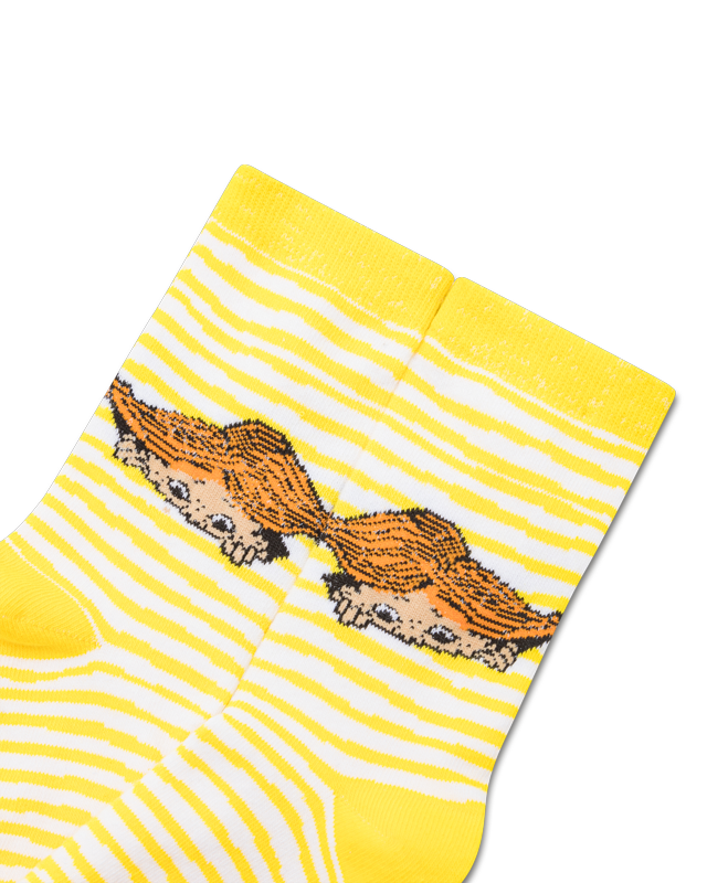 koaa – Pippi Longstocking Stripes – Easy Chaussettes jaune/blanc